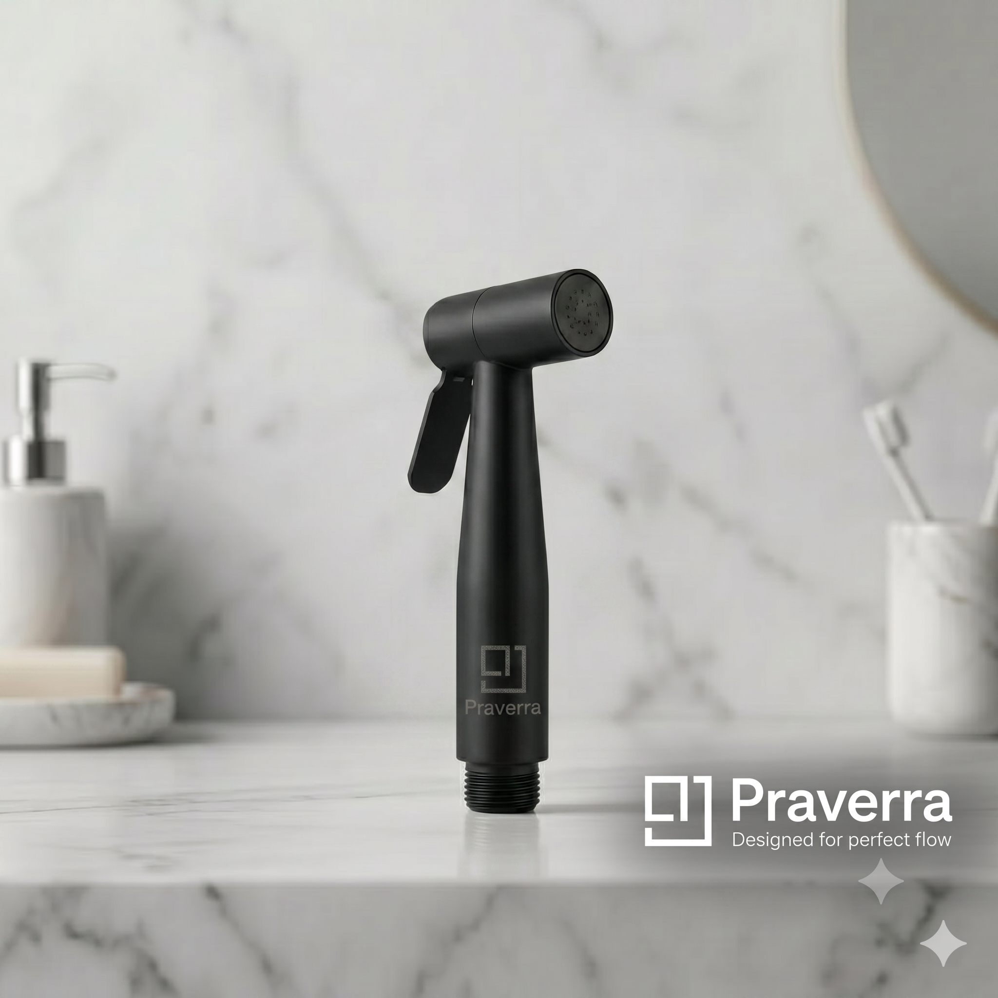 Praverra SS Health Faucet Black